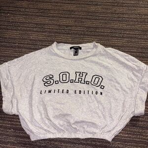 Gray S.O.H.O. Limited Edition Cropped T-Shirt